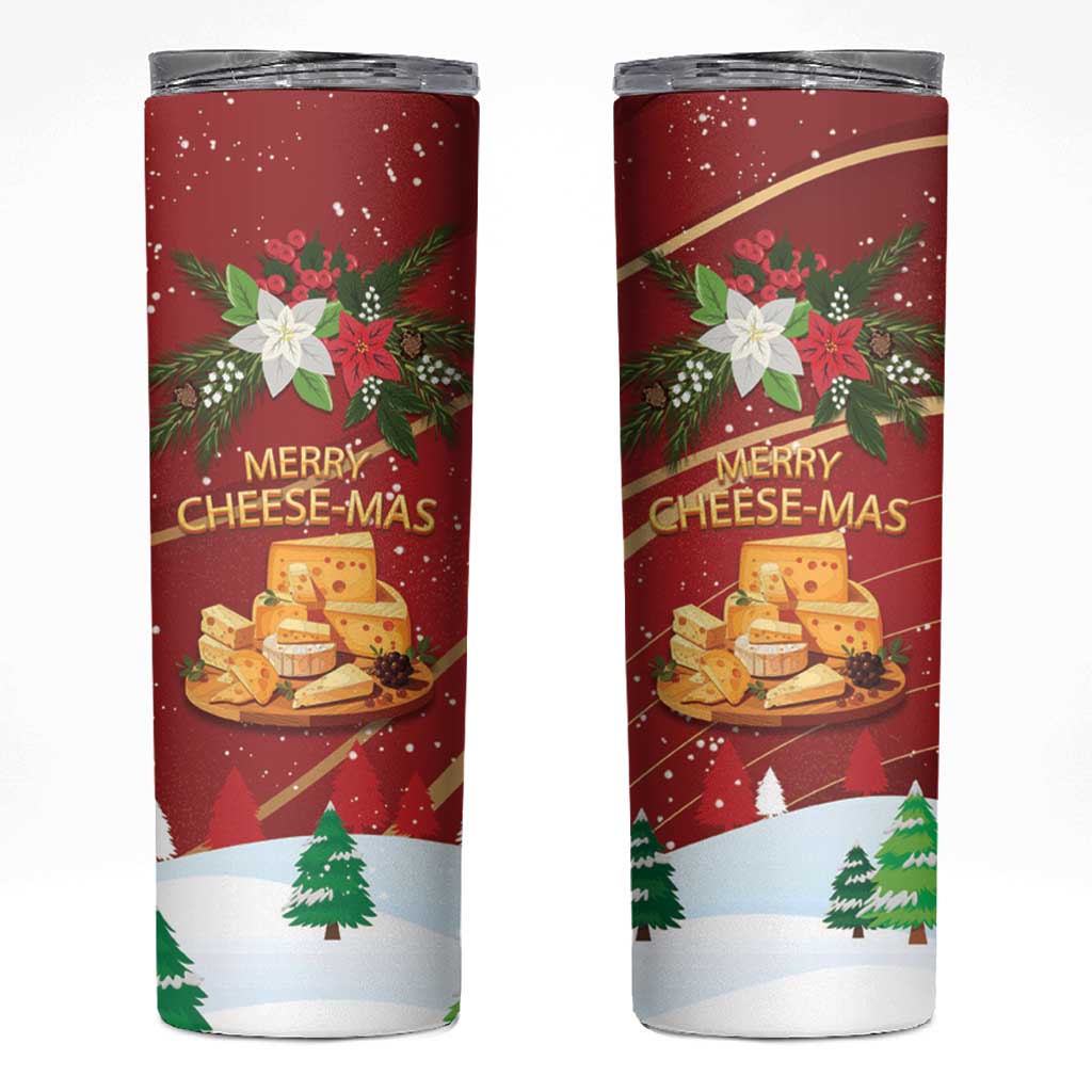 Merry Cheesemas Skinny Tumbler Switzerland Frohe Weihnachten - Wonder Print Shop