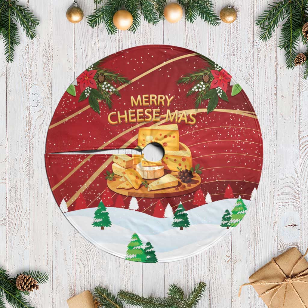 Merry Cheesemas Tree Skirt Switzerland Frohe Weihnachten - Wonder Print Shop