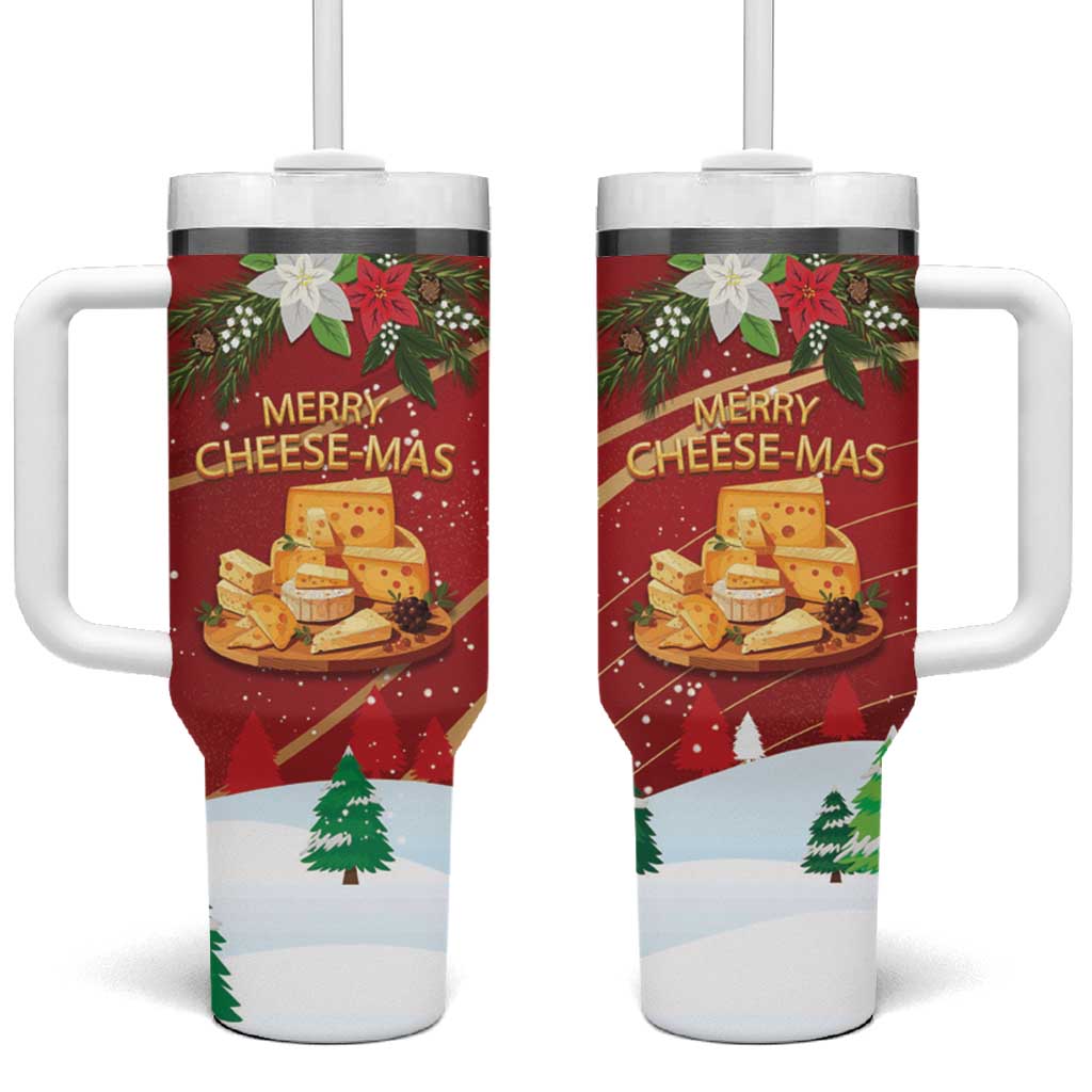 Merry Cheesemas Tumbler With Handle Switzerland Frohe Weihnachten - Wonder Print Shop