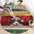 Merry Swissmas Bernese Mountain Dog Round Carpet Switzerland Christmas Pattern