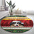 Merry Swissmas Bernese Mountain Dog Round Carpet Switzerland Christmas Pattern