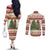 Merry Swissmas Marmot Santa Couples Matching Off The Shoulder Long Sleeve Dress and Long Sleeve Button Shirt Switzerland Christmas Pattern