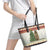 Merry Swissmas Marmot Santa Leather Tote Bag Switzerland Christmas Pattern - Wonder Print Shop