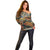 African Mixed Wild Animal Skins Off Shoulder Sweater