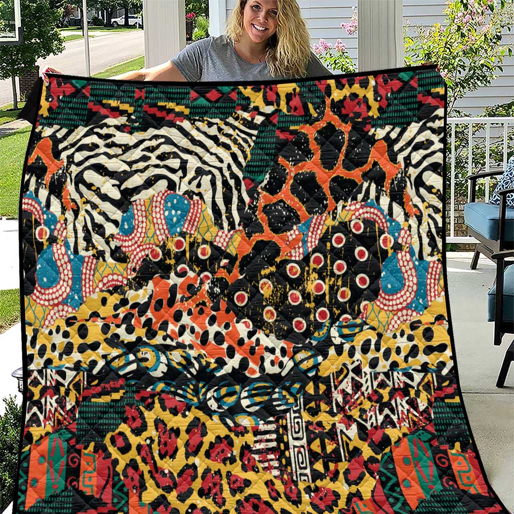 African Mixed Wild Animal Skins Quilt - Wonder Print Shop