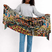African Mixed Wild Animal Skins Simple Headwrap