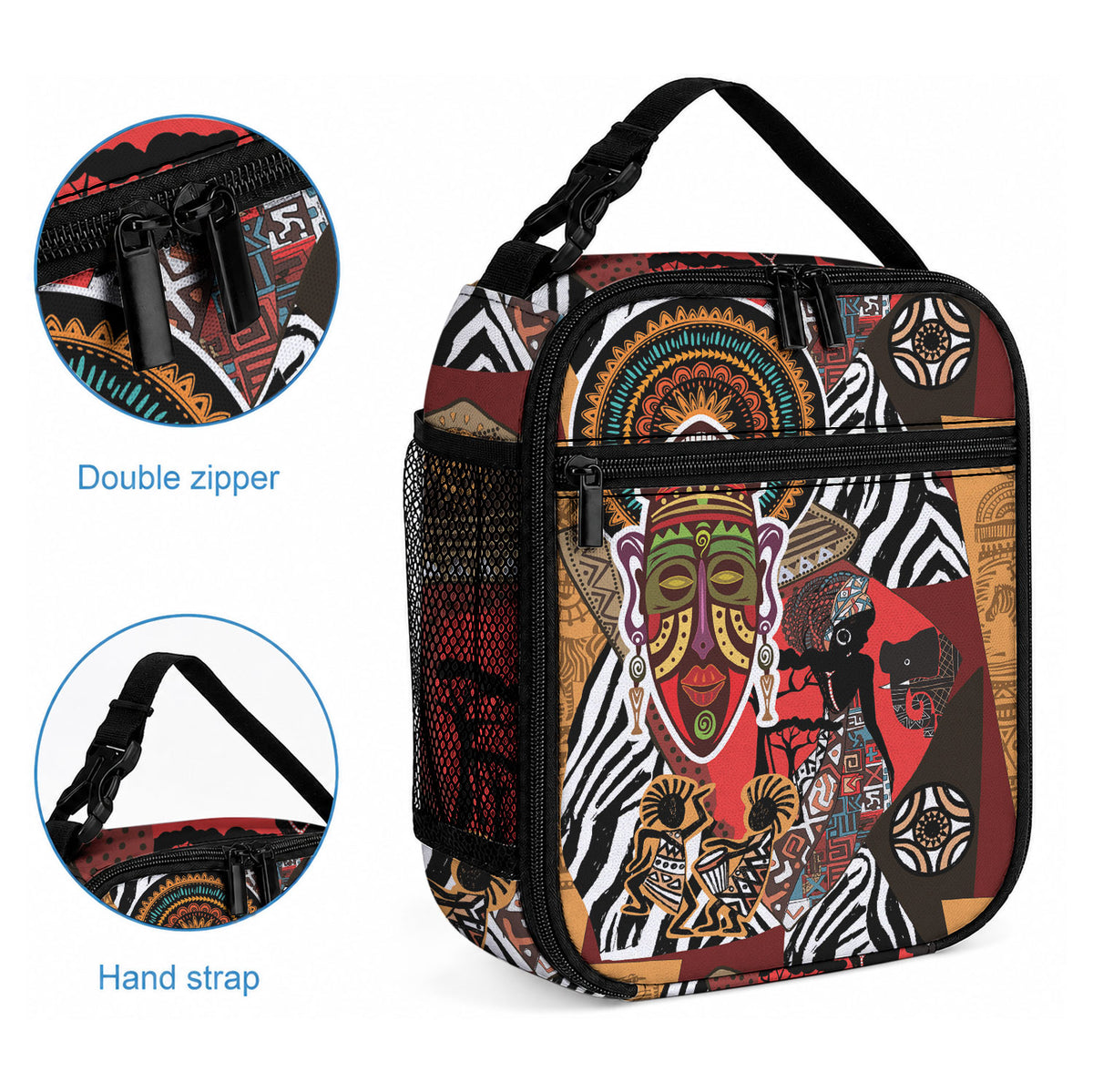 Beautiful African Women Ethnic Motifs Lunch Bag