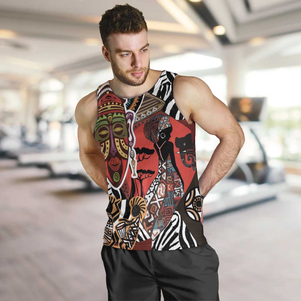 Beautiful African Women Ethnic Motifs Men Tank Top