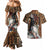 Beautiful Black Woman Couples Matching Mermaid Dress and Hawaiian Shirt African Tribal Pattern LT9 - Wonder Print Shop