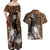 Beautiful Black Woman Couples Matching Off Shoulder Maxi Dress and Hawaiian Shirt African Tribal Pattern LT9 - Wonder Print Shop