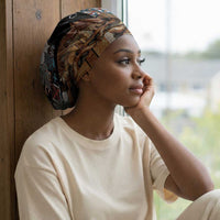 Beautiful Black Woman Easy Headwrap African Tribal Pattern