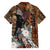 Beautiful Black Woman Family Matching Puletasi and Hawaiian Shirt African Tribal Pattern - Wonder Print Shop