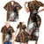 Beautiful Black Woman Family Matching Short Sleeve Bodycon Dress and Hawaiian Shirt African Tribal Pattern - Wonder Print Shop