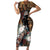 Beautiful Black Woman Family Matching Short Sleeve Bodycon Dress and Hawaiian Shirt African Tribal Pattern - Wonder Print Shop