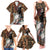 Beautiful Black Woman Family Matching Tank Maxi Dress and Hawaiian Shirt African Tribal Pattern - Wonder Print Shop