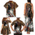 Beautiful Black Woman Family Matching Tank Maxi Dress and Hawaiian Shirt African Tribal Pattern - Wonder Print Shop