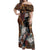 Beautiful Black Woman Off Shoulder Maxi Dress African Tribal Pattern - Wonder Print Shop