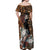 Beautiful Black Woman Off Shoulder Maxi Dress African Tribal Pattern - Wonder Print Shop