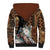 Beautiful Black Woman Sherpa Hoodie African Tribal Pattern - Wonder Print Shop