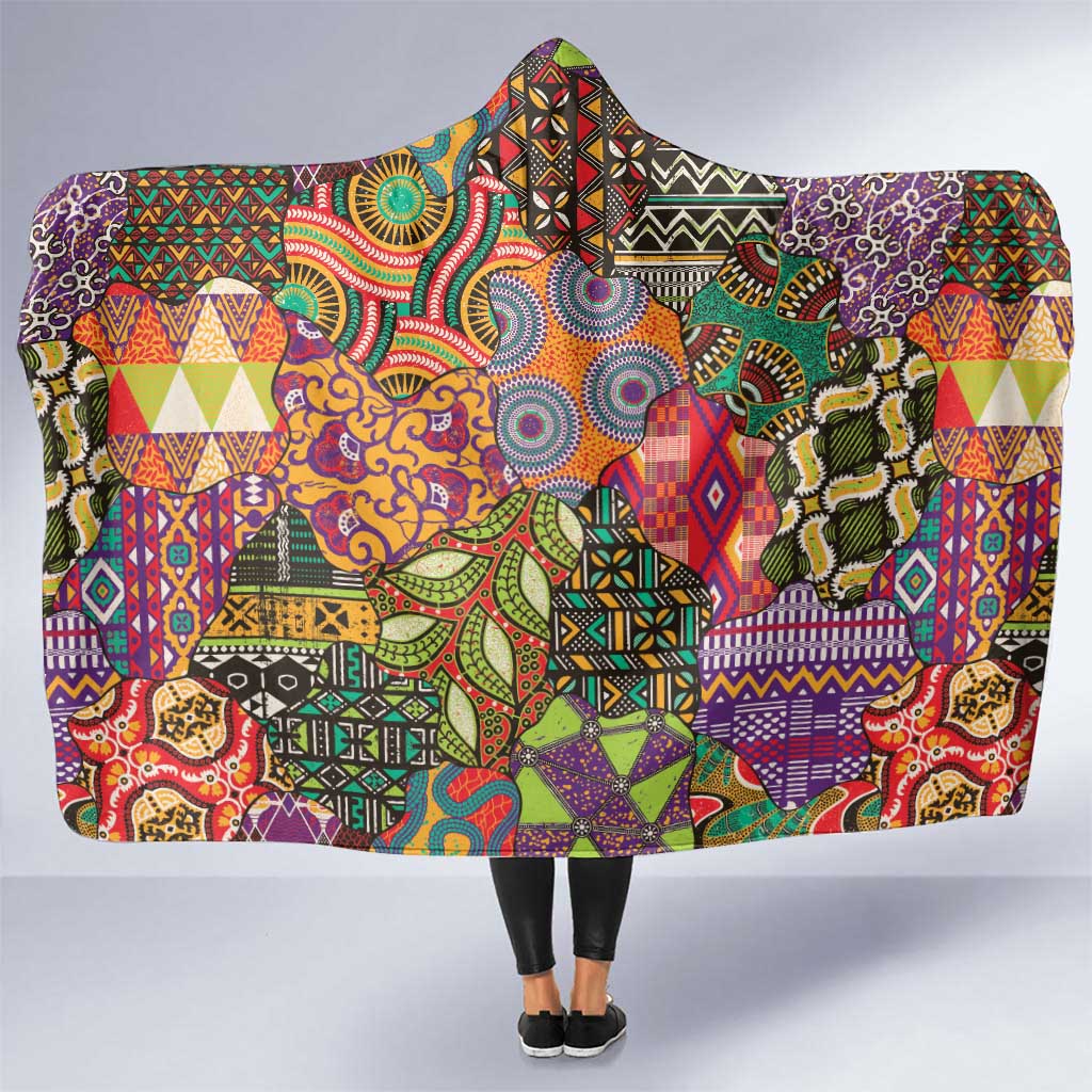 Traditional Ethnic African Vintage Motifs Hooded Blanket