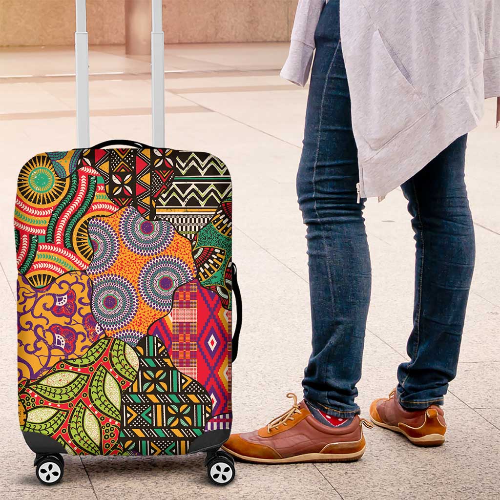 Traditional Ethnic African Vintage Motifs Luggage Cover