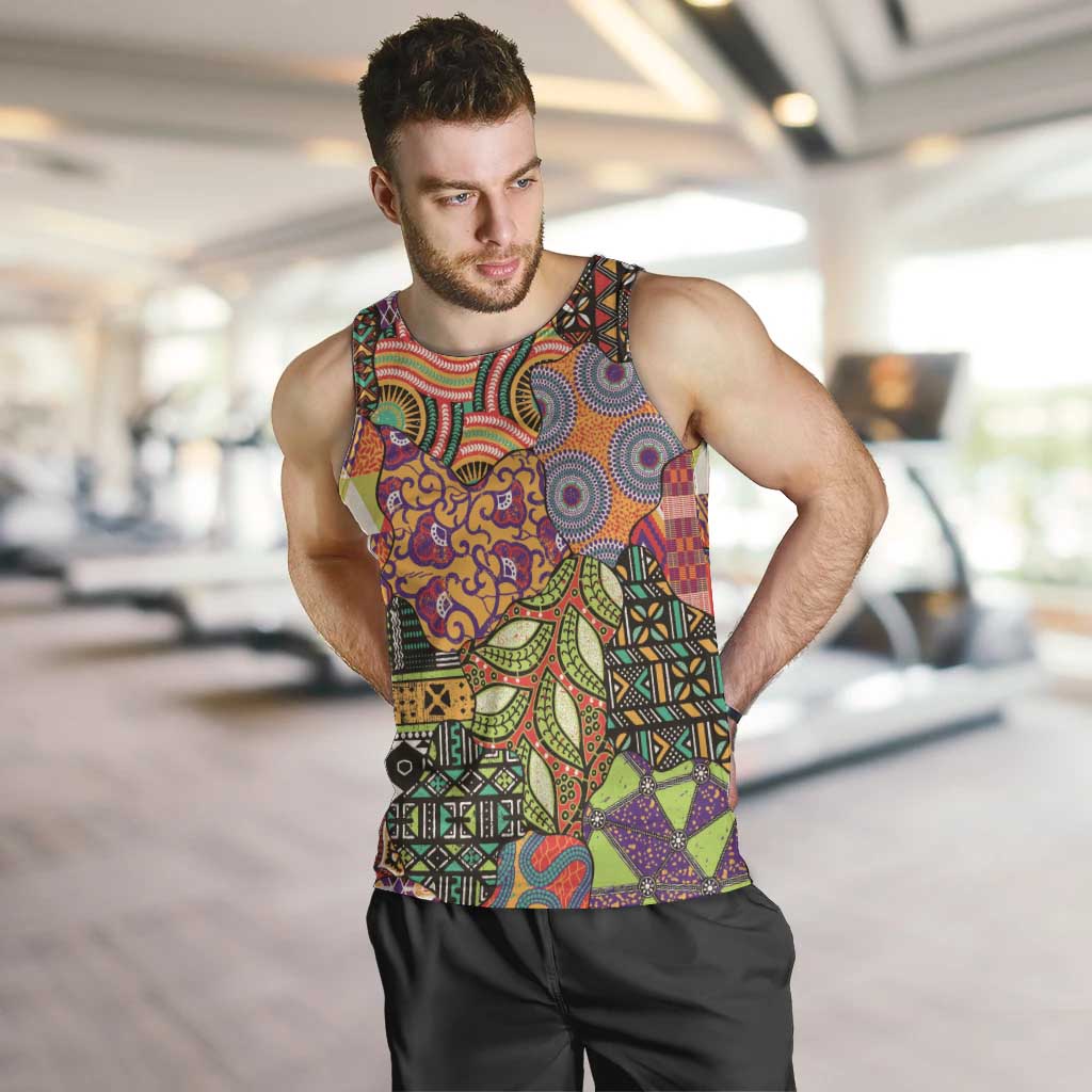 Traditional Ethnic African Vintage Motifs Men Tank Top