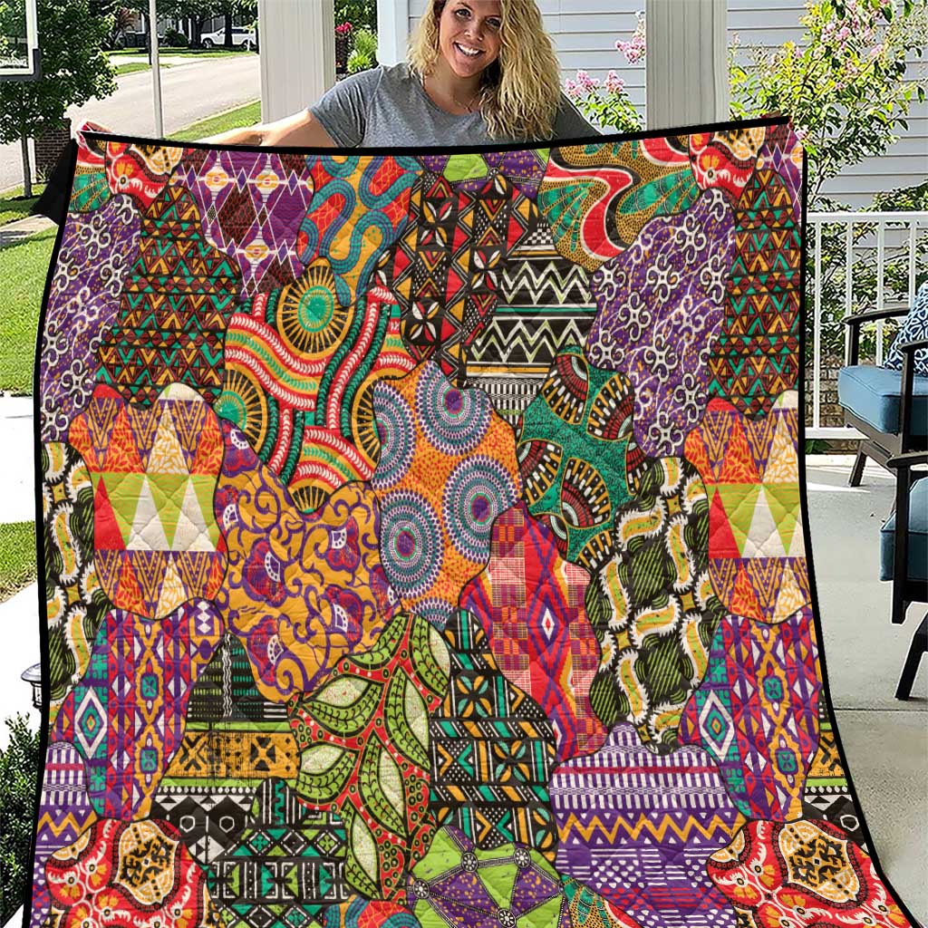 Traditional Ethnic African Vintage Motifs Quilt - Wonder Print Shop