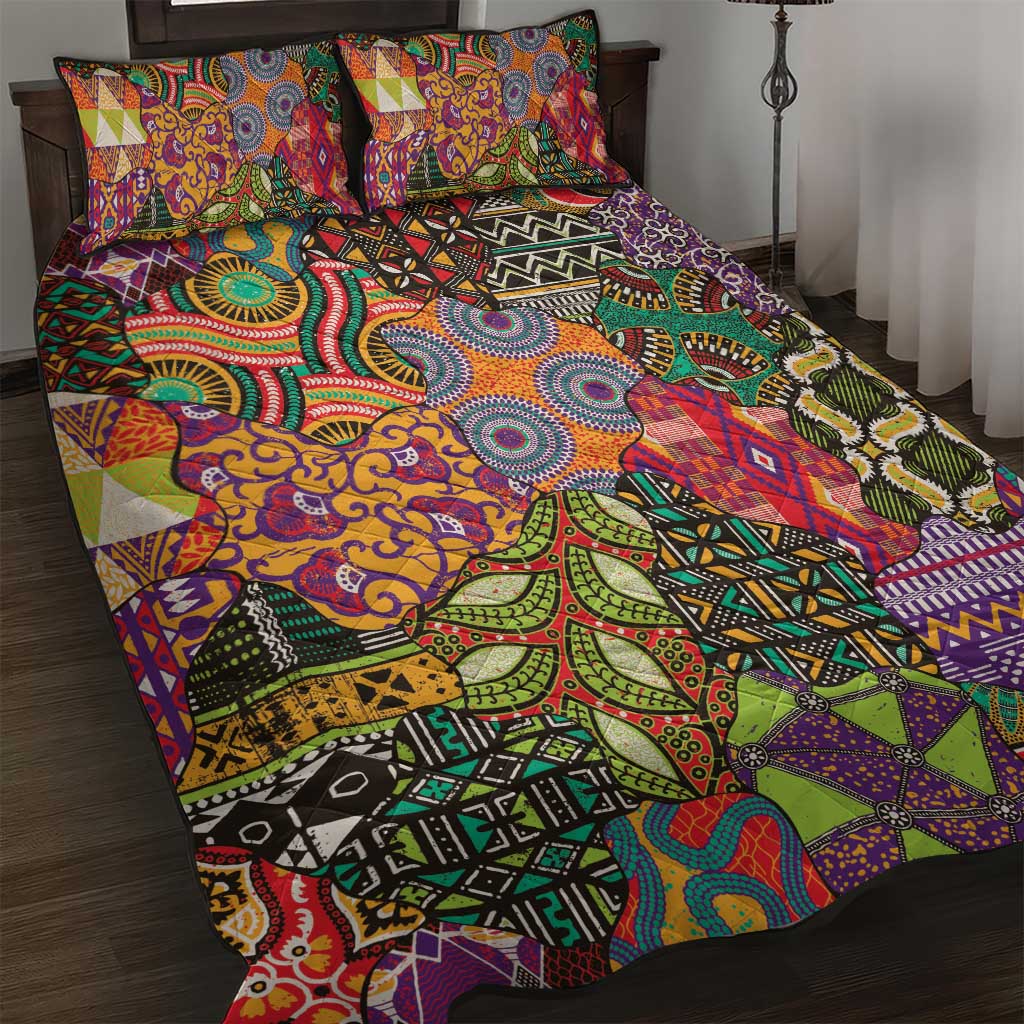 Traditional Ethnic African Vintage Motifs Quilt Bed Set - Wonder Print Shop