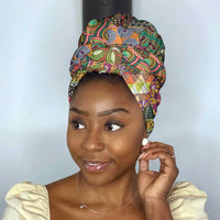 Traditional Ethnic African Vintage Motifs Simple Headwrap