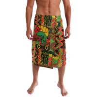Multicolor patterned wrap skirt with elastic waistband, knee length