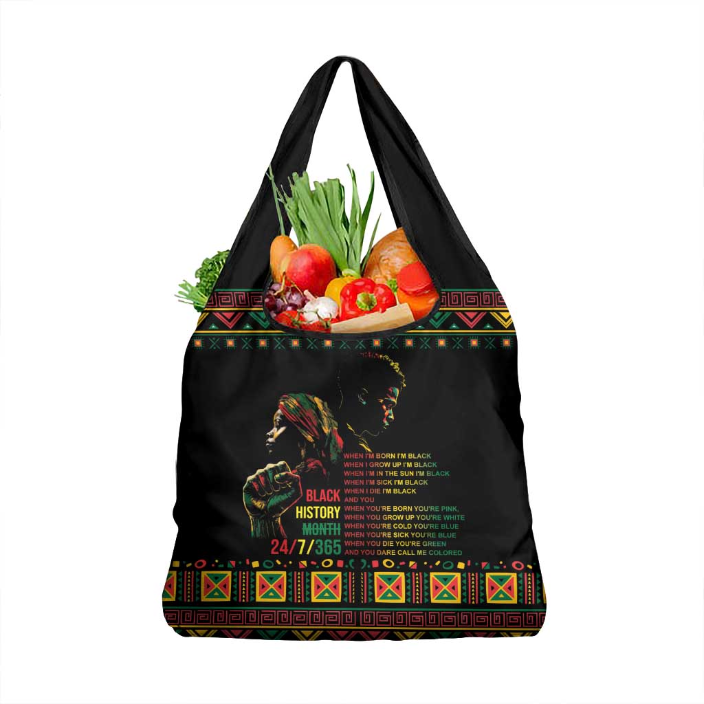 When I'm Born I'm Black Grocery Bag Black History Black Month