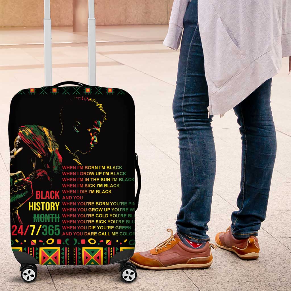 When I'm Born I'm Black Luggage Cover Black History Black Month LT9