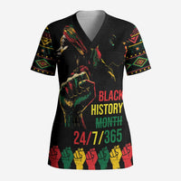 When I'm Born I'm Black Scrub Top Black History Black Month
