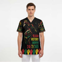 When I'm Born I'm Black Scrub Top Black History Black Month