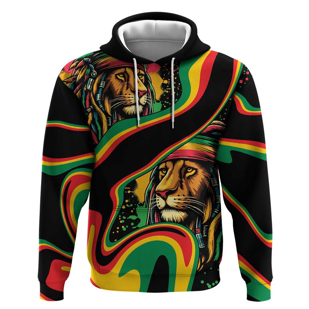 Rastafarian Lion Proud of Jamaica Hoodie Reggae My Soul - Wonder Print Shop