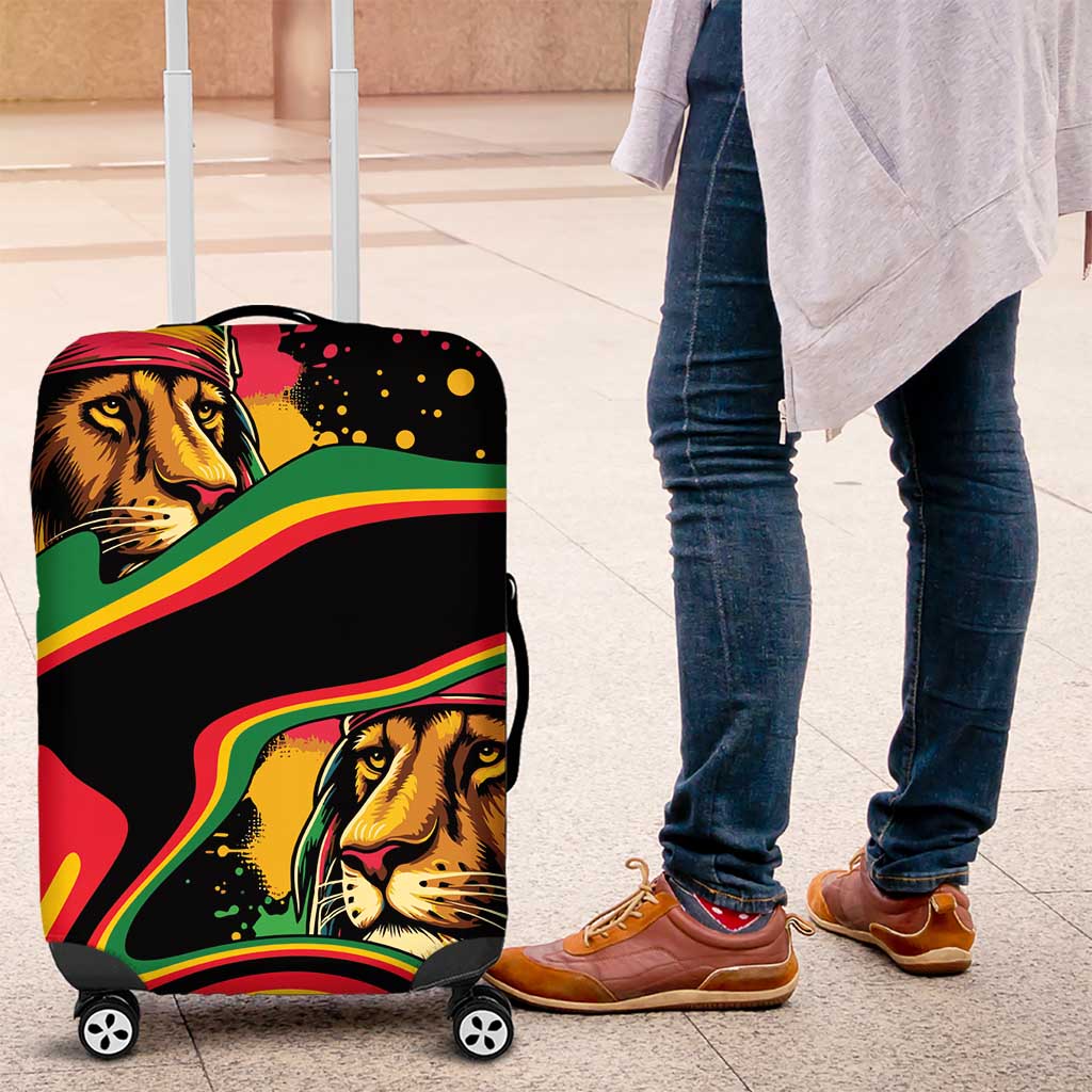 Rastafarian Lion Proud of Jamaica Luggage Cover Reggae My Soul