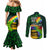 Kiss Me I'm Gay St Patricks Day Couples Matching Mermaid Dress and Long Sleeve Button Shirt