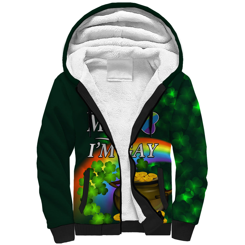 Kiss Me I'm Gay St Patricks Day Sherpa Hoodie - Wonder Print Shop