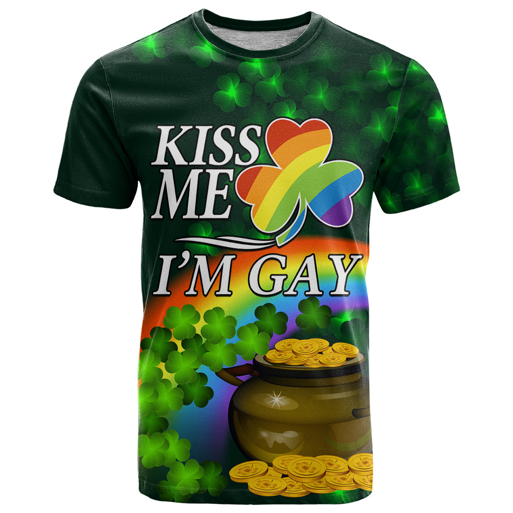 Kiss Me I'm Gay St Patricks Day T Shirt - Wonder Print Shop