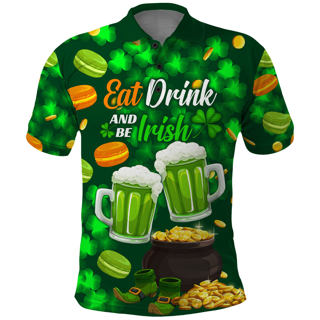 Be Irish St Patricks Day Polo Shirt Drink Drank Drunk - Wonder Print Shop