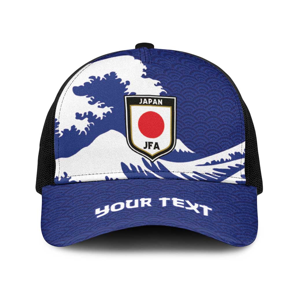 Personalized Football Japan Yatagarasu Baseball Net Cap Tsunami Wave Pattern