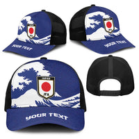 Personalized Football Japan Yatagarasu Baseball Net Cap Tsunami Wave Pattern