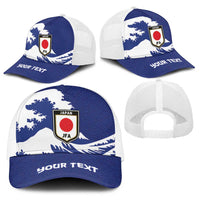 Personalized Football Japan Yatagarasu Baseball Net Cap Tsunami Wave Pattern