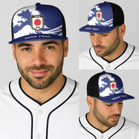 Personalized Football Japan Yatagarasu Baseball Net Cap Tsunami Wave Pattern