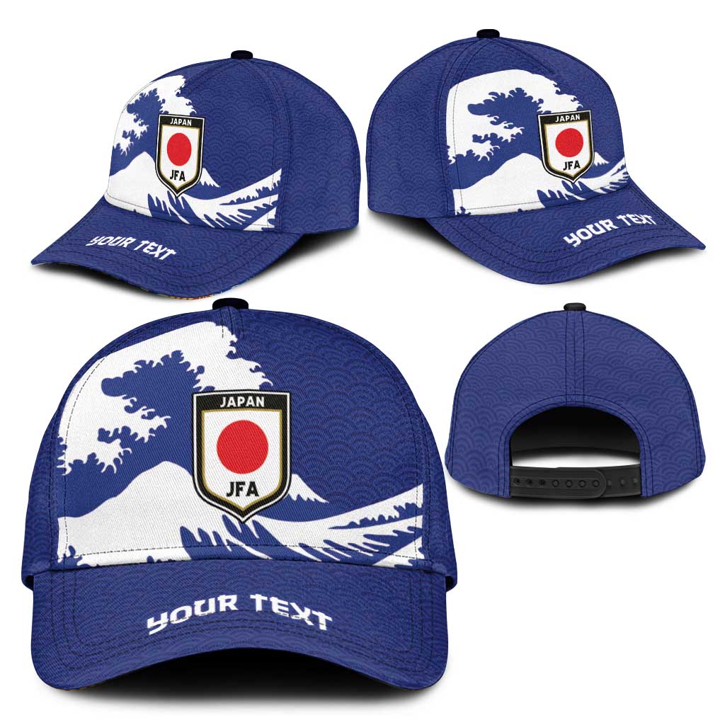 Personalized Football Japan Yatagarasu Classic Cap Tsunami Wave Pattern
