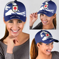Personalized Football Japan Yatagarasu Classic Cap Tsunami Wave Pattern
