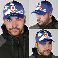 Personalized Football Japan Yatagarasu Classic Cap Tsunami Wave Pattern