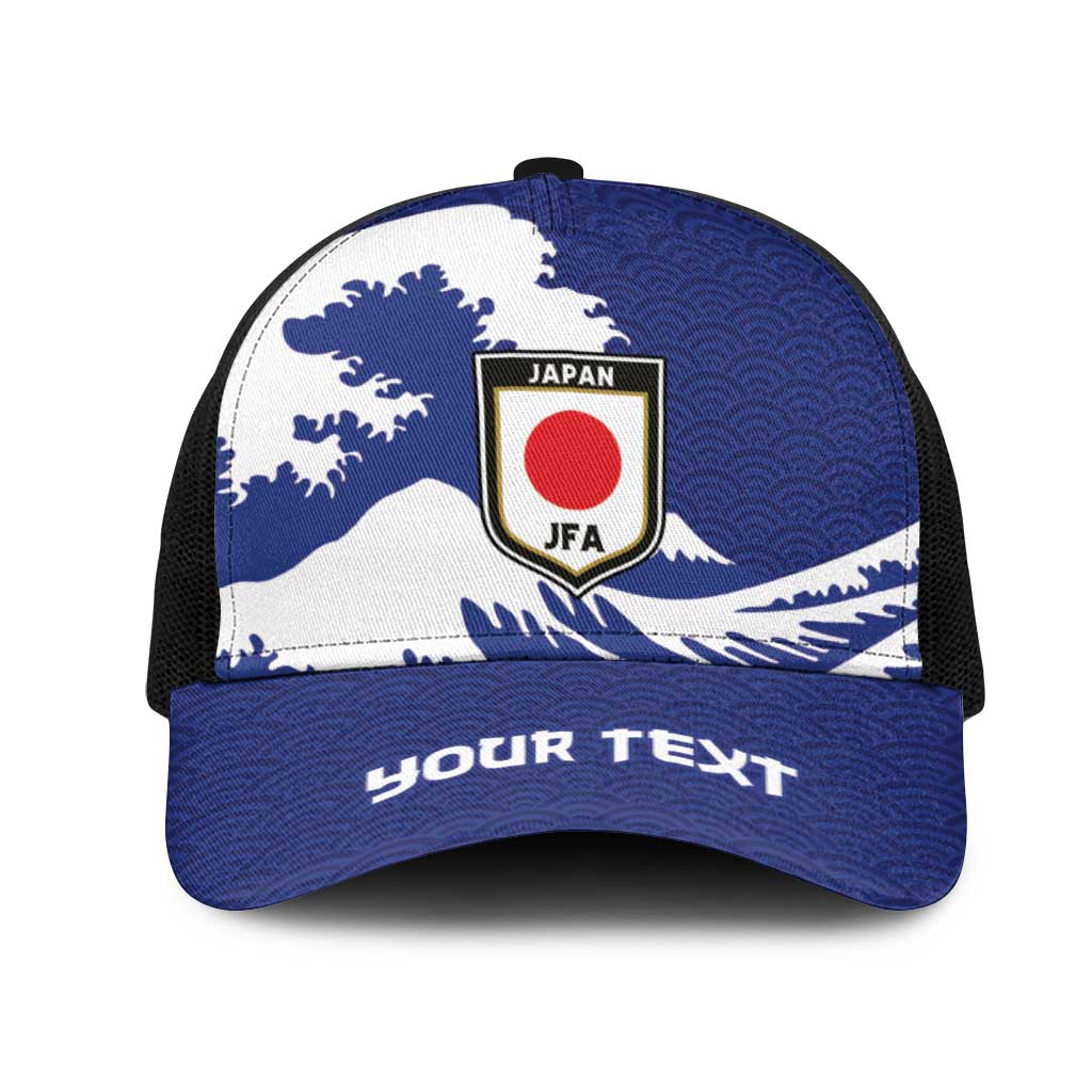 Personalized Football Japan Yatagarasu Mesh Trucker Cap Tsunami Wave Pattern