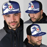 Personalized Football Japan Yatagarasu Mesh Trucker Cap Tsunami Wave Pattern