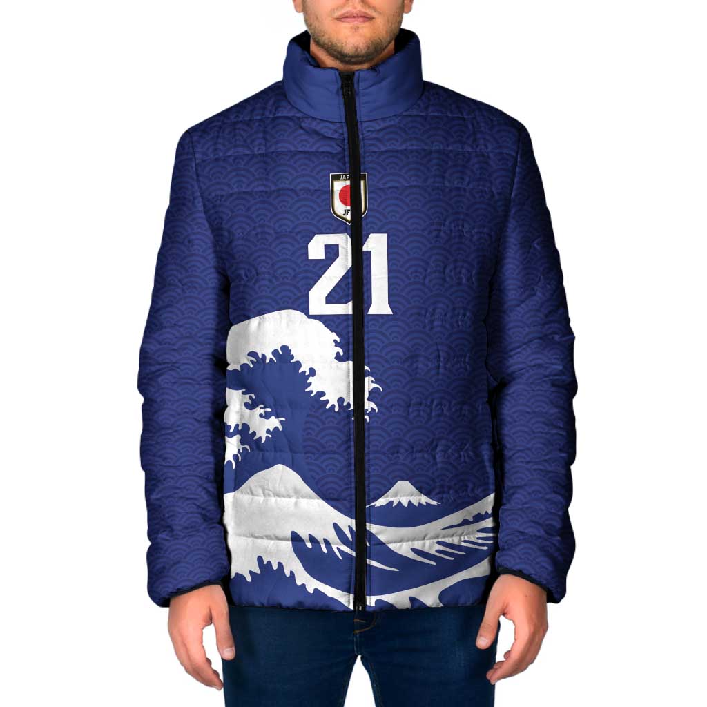 Custom Football Japan Yatagarasu Padded Jacket Tsunami Wave Pattern